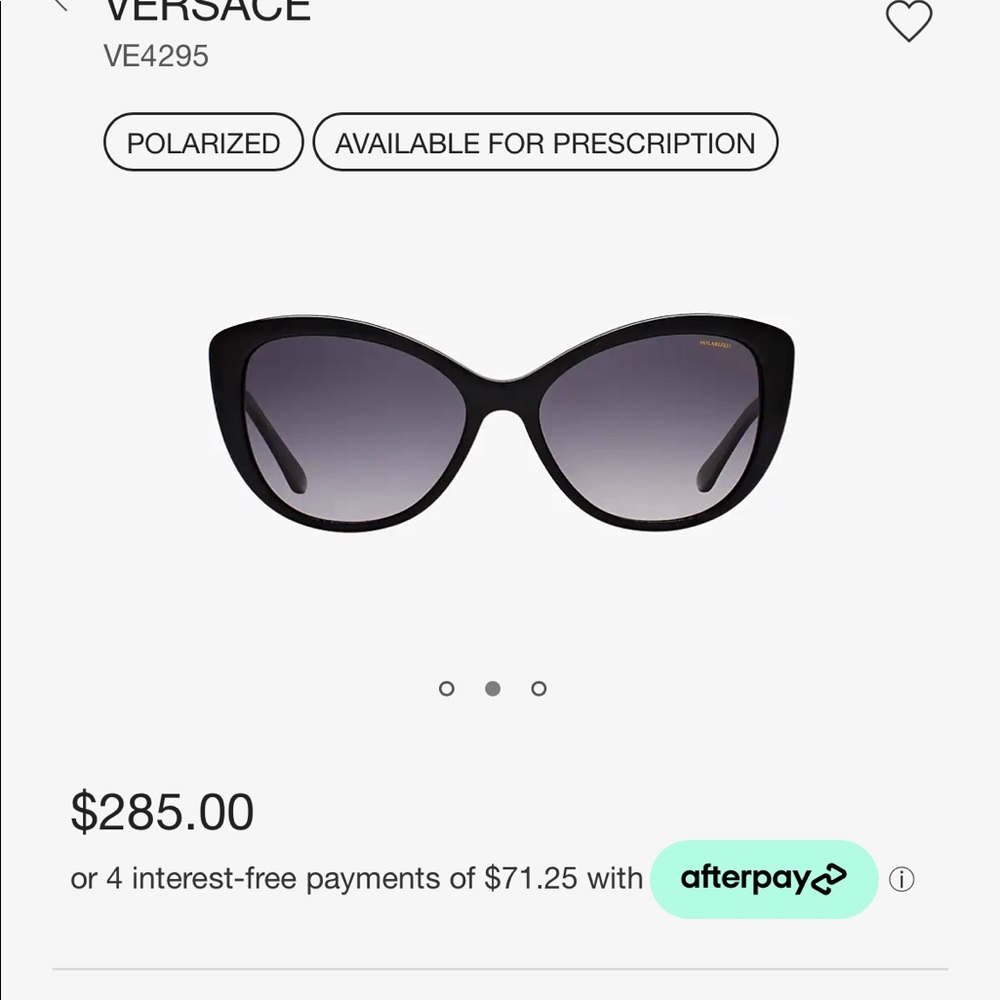 NEW Versace Polarized cat eye sunglasses BOX INCLUDED